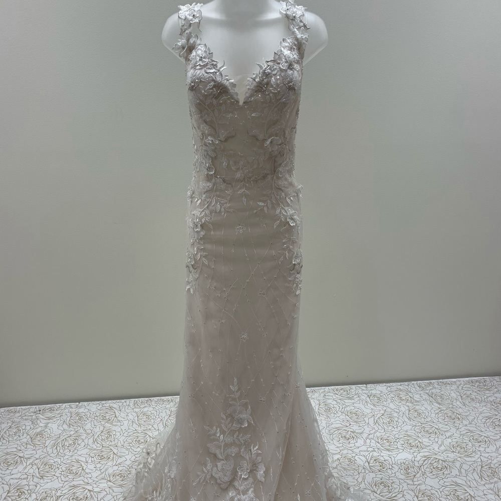 Mon Cheri Exclusive Wedding Dress w/Floral Details